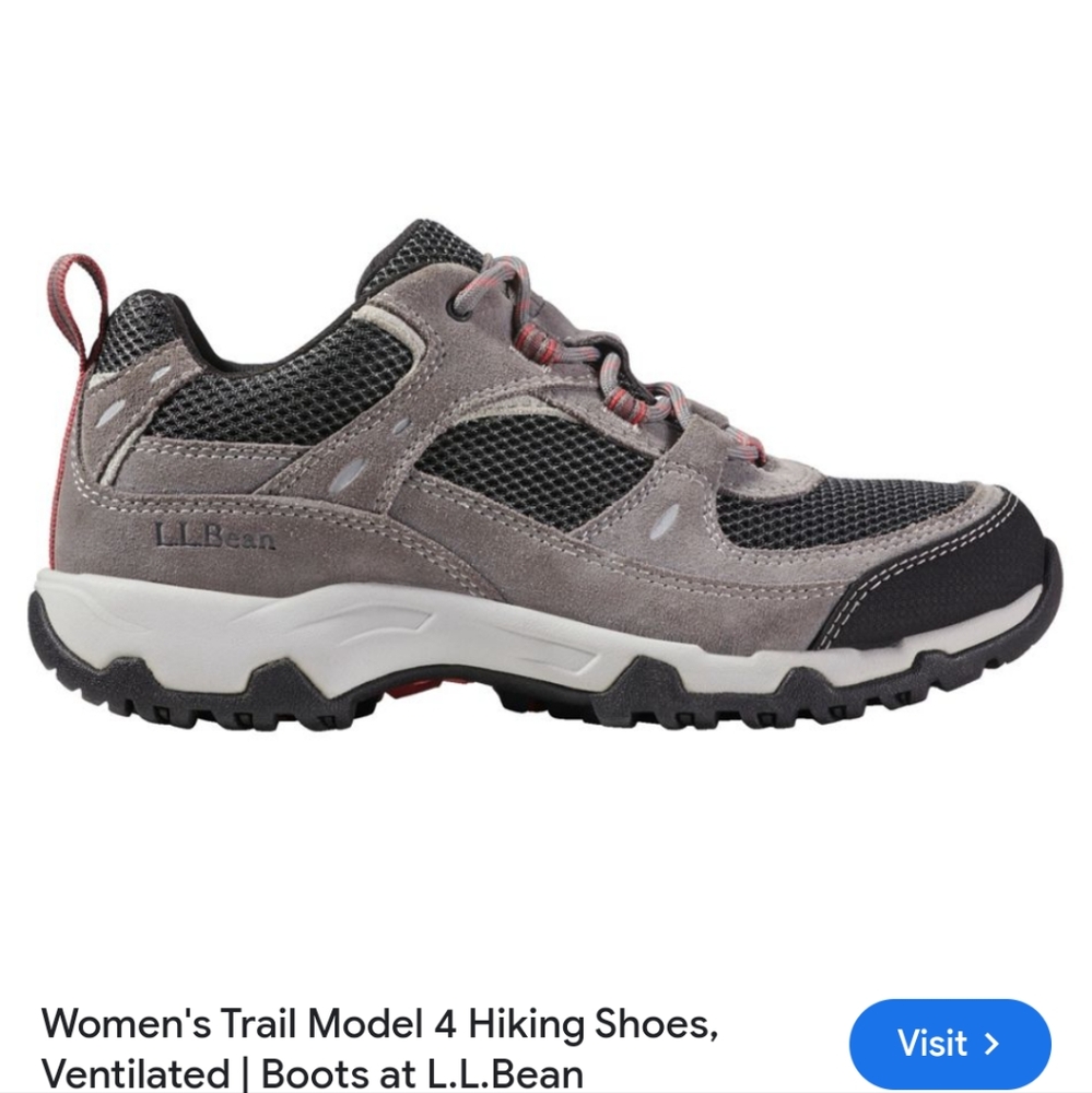 LL Bean model for trail hiking sneaker